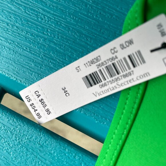 Victoria's Secret, 34C Strappy Push Up Bikini with Matching XS Brazilian Bottoms - Picture 11 of 13